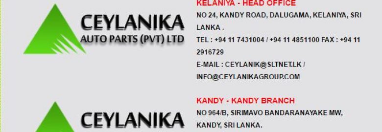 Ceylanika Auto Parts (Pvt) Ltd.